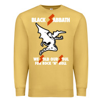 Antique Gold black rock and roll Premium Sweatshirt - artisFamous