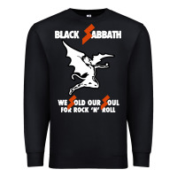 Black black rock and roll Premium Sweatshirt - artisFamous