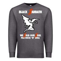 Charcoal Heather black rock and roll Premium Sweatshirt - artisFamous