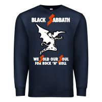 Navy black rock and roll Premium Sweatshirt - artisFamous