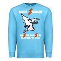 Ocean Blue black rock and roll Premium Sweatshirt - artisFamous