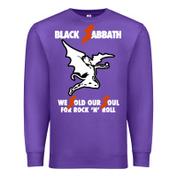 Purple black rock and roll Premium Sweatshirt - artisFamous