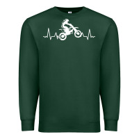 Sports Green dirt bike Premium Sweatshirt - artisFamous