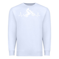 White dirt bike Premium Sweatshirt - artisFamous