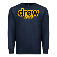 Navy drew smile house Premium Sweatshirt - artisFamous