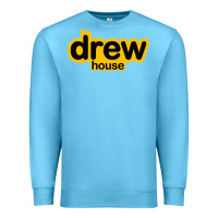 Ocean Blue drew smile house Premium Sweatshirt - artisFamous