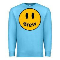 Ocean Blue Drew Smile House Premium Sweatshirt - artisFamous