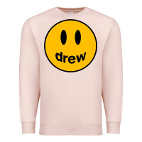 Pale Pink Drew Smile House Premium Sweatshirt - artisFamous