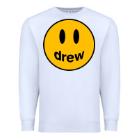 White Drew Smile House Premium Sweatshirt - artisFamous