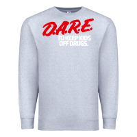 Heather Grey dare shirt Premium Sweatshirt - artisFamous