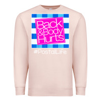 Pale Pink back and body hurts Premium Sweatshirt - artisFamous