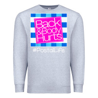 Heather Grey back and body hurts Premium Sweatshirt - artisFamous