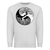 Dove Grey tree of life yin yang Premium Sweatshirt - artisFamous