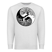 Oatmeal Heather tree of life yin yang Premium Sweatshirt - artisFamous