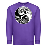 Purple tree of life yin yang Premium Sweatshirt - artisFamous