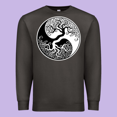 Tree Of Life Yin Yang Premium Sweatshirt Designed By Artisfamous