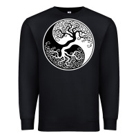 Black tree of life yin yang Premium Sweatshirt - artisFamous
