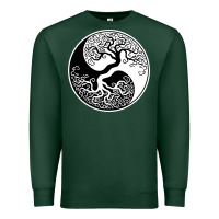 Sports Green tree of life yin yang Premium Sweatshirt - artisFamous