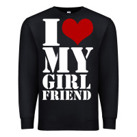 Black i heart my girlfriend shirt Premium Sweatshirt - artisFamous
