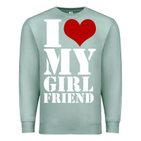 Seafoam i heart my girlfriend shirt Premium Sweatshirt - artisFamous