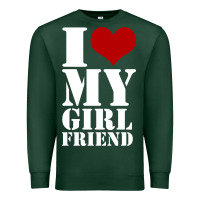 Sports Green i heart my girlfriend shirt Premium Sweatshirt - artisFamous