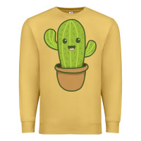 Antique Gold happy cactus hug me please Premium Sweatshirt - artisFamous