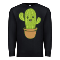 Black happy cactus hug me please Premium Sweatshirt - artisFamous