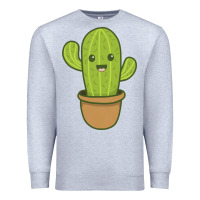 Heather Grey happy cactus hug me please Premium Sweatshirt - artisFamous