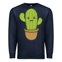 Navy happy cactus hug me please Premium Sweatshirt - artisFamous