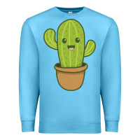Ocean Blue happy cactus hug me please Premium Sweatshirt - artisFamous