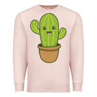 Pale Pink happy cactus hug me please Premium Sweatshirt - artisFamous