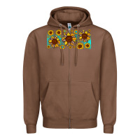 Chestnut leopard sunflower gemstone Zipper Hoodie - JahusDesignShop