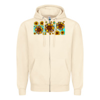 Sandshell leopard sunflower gemstone Zipper Hoodie - JahusDesignShop