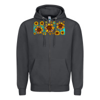 Smoke leopard sunflower gemstone Zipper Hoodie - JahusDesignShop
