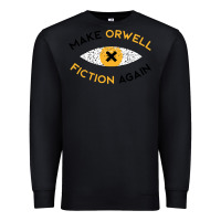 Black make orwell fiction again Premium Sweatshirt - artisFamous