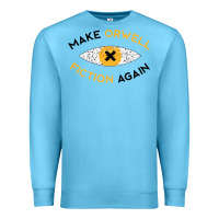 Ocean Blue make orwell fiction again Premium Sweatshirt - artisFamous