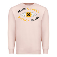 Pale Pink make orwell fiction again Premium Sweatshirt - artisFamous