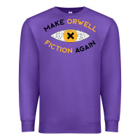 Purple make orwell fiction again Premium Sweatshirt - artisFamous