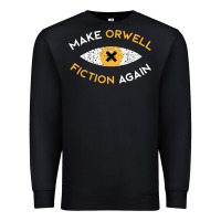 Black make orwell fiction again Premium Sweatshirt - artisFamous