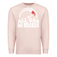 Pale Pink all gas no brakes Premium Sweatshirt - artisFamous