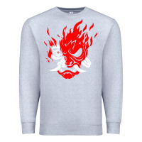 Heather Grey cyberpunk 2077 Premium Sweatshirt - artisFamous