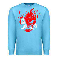 Ocean Blue cyberpunk 2077 Premium Sweatshirt - artisFamous