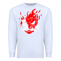 White cyberpunk 2077 Premium Sweatshirt - artisFamous