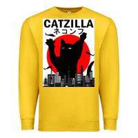 Lemon vintage catzilla japanese sunset style Premium Sweatshirt - artisFamous