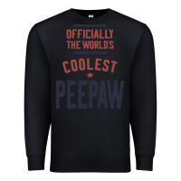Black Officially The World's Coolest Peepaw | Mens Gift Premium Sweatshirt - artisFamous