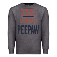 Charcoal Heather Officially The World's Coolest Peepaw | Mens Gift Premium Sweatshirt - artisFamous