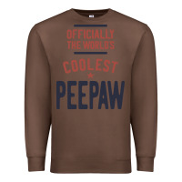 Chestnut Officially The World's Coolest Peepaw | Mens Gift Premium Sweatshirt - artisFamous