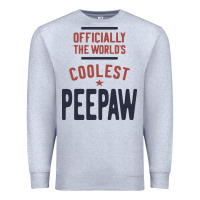 Heather Grey Officially The World's Coolest Peepaw | Mens Gift Premium Sweatshirt - artisFamous
