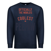 Navy Officially The World's Coolest Peepaw | Mens Gift Premium Sweatshirt - artisFamous