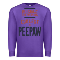 Purple Officially The World's Coolest Peepaw | Mens Gift Premium Sweatshirt - artisFamous